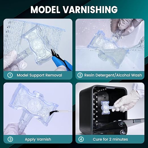 SUNLU High Clear 3D Printer Resin, High Transparency 3D Printing Resin, Resist Yellowing Clear Resin, 405nm UV Curing 3D Printing Photopolymer Resin, Suitable for LCD/DLP/SLA 3D Resin Printer, 1000g