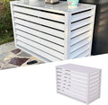 Split Air Conditioner Fence Privacy Screen 4 Panel, Aluminum Air Conditioner and Heat Pump Cover, Trash can Enclosure, Outdoor Flower Stand (White 100x50x70cm/39x20x28in)