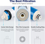 Membrane Solutions Combo Pack for FX12M and FX12P, Water Filter Replacement Cartridge Compatible GE RO Set GXRM10RBL GXRM10G Reverse Osmosis Systems, 2x Carbon Filters, 1x 50GPD RO Membrane Filter