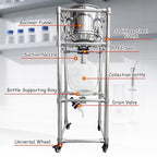 INTSUPERMAI 20L Buchner Funnel Filtering Kit, with 20L Vacuum Flask, Stainless Steel Frame, Negative Pressure Filtration, Split Design, Lab Vacuum Suction Filter for Liquid-Liquid Extraction