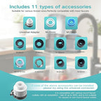 Faucet Filter with 2 Filter cartridges for efficient Water Purification, Effectively Removing Harsh Chlorine Odor and impurities. Compatible with 15/16-inch, 13/15-inch, and 3/4-inch Kitchen faucets.