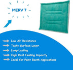 Spray Booth Intake Tacky Filter Panel, Internal Frame (20/case, 24" x 24")
