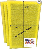 Fast-Shipped-Filters 10 Pack Replacement Filter Pads Compatible with MicroPower Guard One Hour Air Cleaner Refill Yellow (10, Yellow, 20x50)