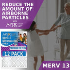 15x20x1 Air Filter MERV 13 Rating, 12 Pack of Furnace Filters Comparable to MPR 1500-2200 & FPR 9 - Made in USA by AIRX FILTERS WICKED CLEAN AIR.