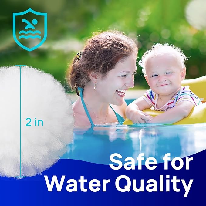 AQUASTRONG Pool Filter Balls for Sand Filters, 3.1 lbs Reusable Pool Sand Filter Balls (Replaces 100 lbs of Sand), Efficient Water Filtration Pool Filter Balls for Swimming Pools, Filter Pumps