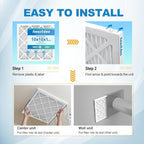 10x10x1 Air Filter 4 Pack MERV 8 Furnace HVAC AC Pleated Filters Dust Defense Replacement for Home Office MPR 600 FPR 5 (Exact Dimensions: 9.81x9.81x0.81 Inches)