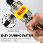 LE LEMATEC Air Dryer for Compressor - Inline Water Separator & Air Tool Oil, 1/4" NPT Moisture Separator for HVLP Spray Guns, Plasma Cutters, Pneumatic Tools, 2-150 PSI