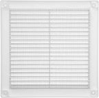 Vent Systems 6'' x 6'' Inch White Soffit Vent Cover - Pack of 100 - Flat Square Air Vent Louver - Grille Cover - Built-in Insect Screen - HVAC Vents for Bathroom, Home Office, Kitchen 6x6 Inch