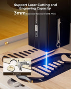 ATOMSTACK P1 5W Laser Engraver, Laser Cutter, Unibody Laser Engraving Machine, 10000 mm/min, 5000mW Diode for Beginners DIY, Wood, Leather, Acrylic, Metal, Portable, Single Laser, Class 1 Safe
