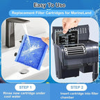 12 PCS Aquarium Filter Cartridge Filters, Rite-Size C (EZ-Change #3) Fish Tank Filter Cartridge, Replacement with Power Filters 275/375 Power Filters 200/350