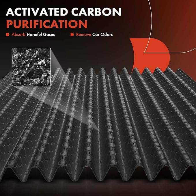A-Premium 2-PC Cabin Air Filter w/Activated Carbon Compatible with Honda & Acura Model - Civic (01-05), CR-V (02-06), Element (03-11), CSX (06), EL (97-00 02-05), RSX (02-06)