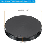 PATIKIL 46mm Lens Cap, 2 Pack Camera Lens Cap Cover Universal Front Metal Lens Filter Stacks Cap Protective Case for 46mm Camera Circular Polarizing Fader ND Filter, Black