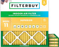 Filterbuy 18x18x1 Air Filter MERV 11 Superior Pet & Allergy Defense (4-Pack), Electrostatic Pleated HVAC AC Furnace Filters Replacement, Made in USA (Actual Size: 17.75 x 17.75 x 0.75)