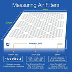 Nordic Pure 16x20x4 (Actual Size: 15 1/2 x 19 1/2 x 3 5/8) Pleated MERV 8 Air Filters 6 Pack