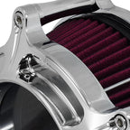HDBUBALUS Motorcycle Air Filter Cleaner Intake Filter System Kit (C-For Touring Trike 08-16, Softail 16-17,Dyna 17)