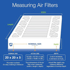 Nordic Pure 20x20x5 (Actual Size: 19 5/8 x 19 7/8 x 4 3/8) Honeywell Replacement Furnace Filters MERV 14 Plus Carbon 1 Pack