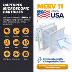 BNX TruFilter 16x20x1 Air Filter MERV 11 (6-Pack) - MADE IN USA - Allergen Defense Electrostatic Pleated Air Conditioner HVAC AC Furnace Filters for Allergies, Dust, Pet, Smoke, Allergy MPR 1200 FPR 7