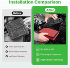 Engine+Cabin Air Filters Set Fit for 2019-2025 2026 Chevrolet Silverado 1500＆GMC Sierra 1500, 2021-2025 2026 Suburban Engine Filter Replacement AC Air Filter Accessories# CF11966 84121217