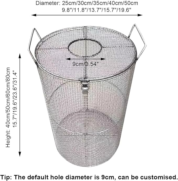Stainless Steel Pump Filter Cover Water Pump Protective Cover Sump Pump Anti-Clogging Outdoor 1mm Mesh Pump Cover Barrier Durable And Strong For Septic Tanks Farm Irr(Size:40x80cm/15.7"x31.4",Color:B)