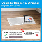 4 PCS White Magnetic Vent Covers-5.5x12 Magnetic Air Vent Covers with Mesh Screen for Floor/Wall/Ceiling Registers-Easy to Install, Durable Design(Fits Registers 5.5"to7" Width x 12" to13.5"Length)