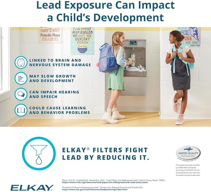 Elkay Genuine WaterSentry 51300C Lead + Microplastics NSF/ANSI Certified Filter (3-Pack)(Bottle Fillers)