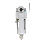 PneumaticPlus SAFM300-N03B Compressed Air Coalescing Filter, 0.1 Micron, 3/8" NPT - Poly Bowl, Manual Drain, Bracket
