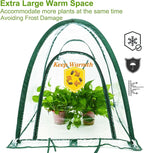 porayhut Pop Up Greenhouse Cover Flower House,Pack of 2,Mini Gardening Plant Sunshine Room,Backyard PVC Cover for Cold Frost Protector Gardening Plants