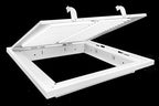 HVAC Premium 20" X 6 Steel Return Air Filter Grille for 1" Filter - Fixed Hinged - Ceiling Recommended - HVAC Duct Cover - Flat Stamped Face - White [Outer Dimensions: 22 5/8" X 8 5/8"]