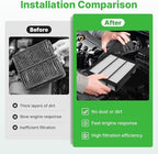 Engine+Cabin Air Filters Set Fit for 2016-2024 Mazda CX-9 CX9 2.5L Engine Air Filter for My Car Replacement Automotive Accessories CF12157 PY8W133A0