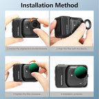 AMAZEAR CPL Filter for Insta360 GO Ultra Accessories, Insta 360 GO Ultra Circular Polarizing Lens to Reduce Glare & Enhance Colors, Screw-in Design, HD Optical Glass Pro Filter