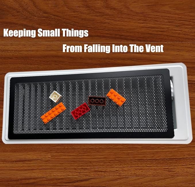 Floor Register Vent Cover- 4"x10" Magnetic Air Vent Screen Mesh Cover, Perfect for Wall/Ceiling/Floor Air Vent Filters (4-Packs)