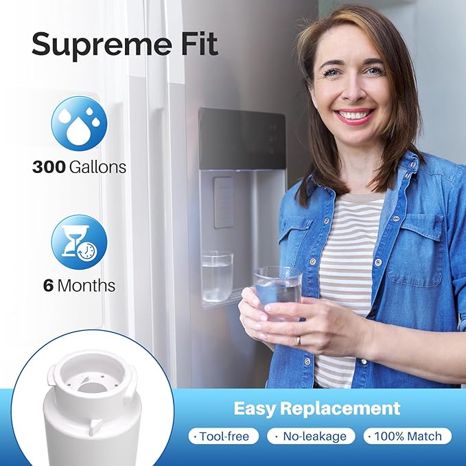 ICEPURE RWF5800A Refrigerator Water Filter Replacement for Frigidaire EPTWFU01, EWF02, Pure Source Ultra II, PureSource Ultra 2, SCWFTCTO, GP006, EPTWFUO1, MR022, JO22, BO022, TH-01, DE022, 1007 4PACK