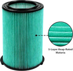 VF6000 5-Layer Replacement Filter for Rigid 5-20 Gallon Wet Dry Vacuums WD5500 WD0671 WD6425 WD7000 WD1280 WD1851 WD1680 WD1956 RV2400A 1400RV RV2600B,Fit for Husky 6-9 Gallon Vacs 1 Pack