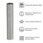 PATIKIL 40" L x 16" W Woven Wire Mesh, 120 Mesh 304 Stainless Steel Air Vent Filter Screen with Gloves for Window Security Vent Cover Filtration Animals Fence