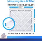 Filter King 38.5x45.5x1 Air Filter | 4-PACK | MERV 8 HVAC Pleated A/C Furnace Filters | MADE IN USA | Actual Size: 38.5 x 45.5 x .75"