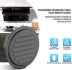 3inch 304 Stainless Steel Air Vents, Louvered Grille Cover Vent Hood Flat Ducting Ventilation Air Vent Wall Air Outlet with Fly Screen Mesh for House (3 inch Black Paint Cover （70mm）)