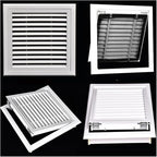 Return Air Filter Grille Vent Cover Removable, Louvered Access Panel, Removable Access Panel, HVAC Vent Cover Grill(14x14in)