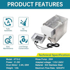 RINOO RDF Automatic Rotary Drum Filter for Koi Tilapia Pond, Fish Farm,Aquarium,Hydroponics, Aquaculture, Aquaponics, with Mobile Control Box, Smallest Koi Pond Filter 4T10-2
