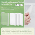 16x20x1 Reusable Air Filter MERV 8 Washable Furnace & AC Filter with 2 Extra Media Pads, Aluminum Electrostatic Air Filters for Home, Fits HVAC System, Air Conditioner, Air Handler