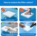 2" Thick Koi Pond Filter Pad, 12" x 36" Fish Pond Filters for Outdoor Ponds, Pond Filter Media, Pond Filter Material White Bulk Roll-Cut to Size-Fit for Aquarium Filter Floss