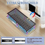 4 Pack 40cm x 30cm Magnetic Floor Vent Cover - Customizable Size PVC Mesh Register for Wall Ceiling Floor Catch Debris Hair Insect (Black)