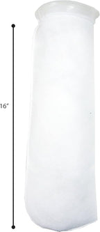 4 Pack - 4 Inch Ring Filter Socks 200 Micron - Aquarium Felt Filter Bags -4 Inch Ring by 16 Inches Long [Long Version] - Fits Eshopps and Aqueon - 4 Pack