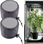 FABULETTA 2Pcs Grow Tent Vent Cover Set 4in 6in 8in Waterproof Oxford Cloth Mesh Duct Filter with Elastic Band and Fixed Buckle for Plant Greenhouse Airflow Dust and Pest Control(4in)
