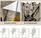 Funny Farm Animals Swag Valances for Windows, Vintage Barn Brown Sunflowers Rod Pocket Kitchen Curtains Valance, Small Window Curtains Swag for Cafe Bathroom Living Room, 2 Panels, 28x36 inch