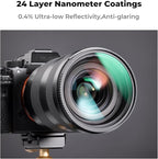 K&F CONCEPT 82mm CPL MCUV ND1000 Lens Filter 2 Lens Caps Kits Waterproof Polarizing + UV Protection + Fixed Neutral Density Camera Lens Filter with 24 Layer Coatings