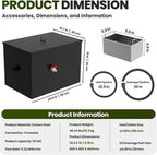 Stainless Steel Interceptor, 30 LBS Grease Trap, 23.6" × 15.7" × 18" Grease Interceptor for Kitchens, Coffee Shops, and Food Processing Plants That Produce Oily Wastewater