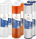 Aquaboon 5 Micron 20 x 4.5 Anti-Scale, KDF, CTO Filter Replacements Set NSF Certified House Water Filters Cartridges for 3-Stage Water Filter System 2 Pack