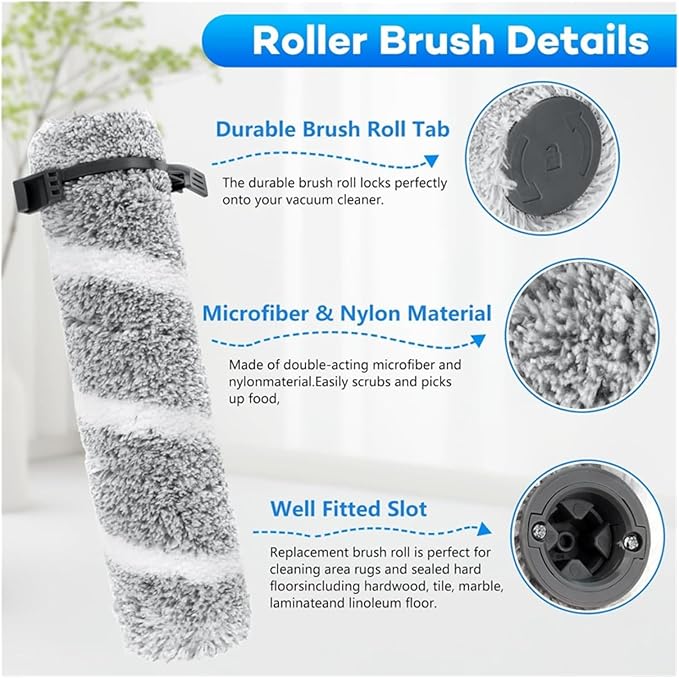 Replacement Parts ，Compatible For Bissell， 3930F 3933 V2 3999Z Floor Scrubber Roller Brush Filter Washing Vacuum Cleaner Parts(G)