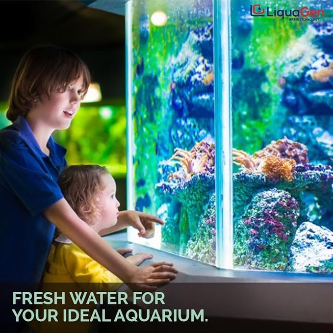 LiquaGen - 6 Stage Heavy Duty - 0 TDS/PPM Reverse Osmosis/Deionization Aquarium Reef Water Filter System | Ultimate Purification RO/DI Machine w/Dual Deionization Canisters (75 GPD)