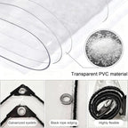 Transparent Tarpaulin Side Panels, Outdoor Clear Tarp Curtains with Zipper Door, Curtain Patio Enclosure for Pergola Porch Carport Canopies(4x5m)